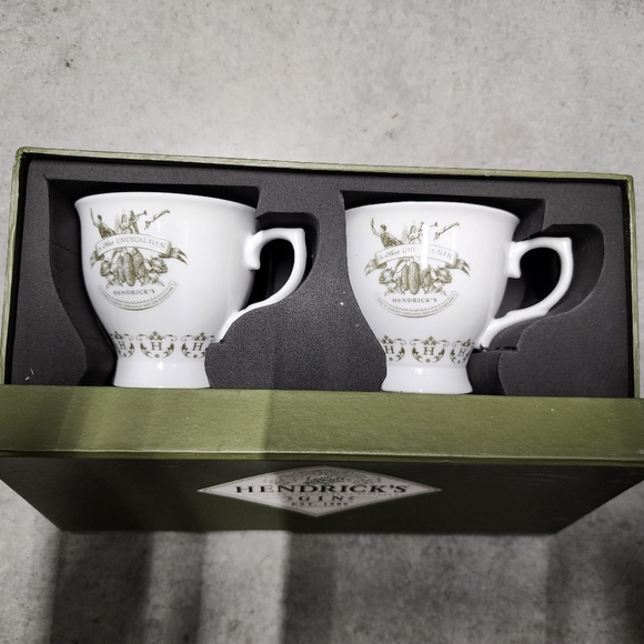Hendricks Gin Dining Hendricks Gin Tea Cups Set Of Two Nib Nwot